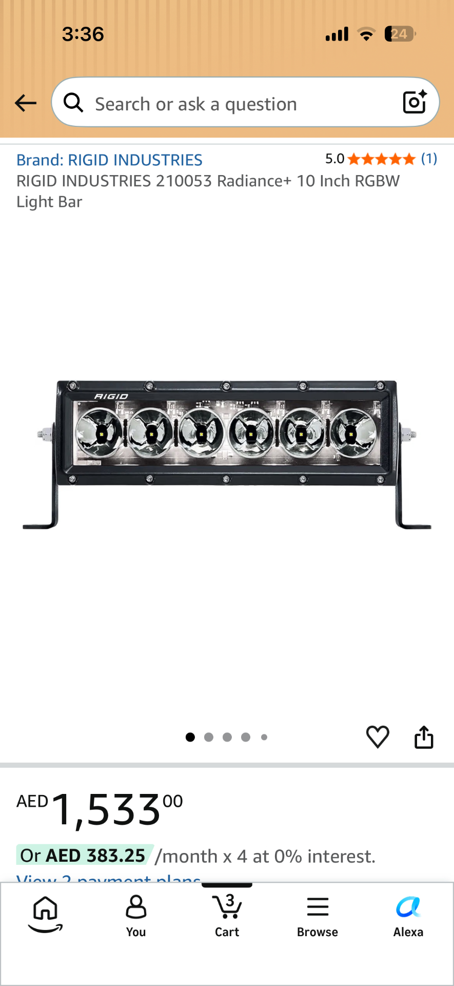 rigid industries 10” light bar
