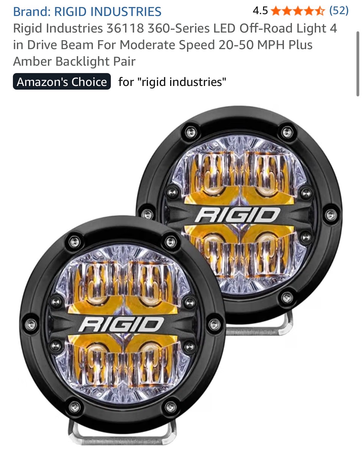 rigid industires 4 inch pods